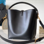 Saint Laurent Le 37 In Shiny Leather Black